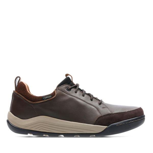 Clarks Mens Ashcombe Bay GORE-TEX Trainers Dark Brown | USA-6452019